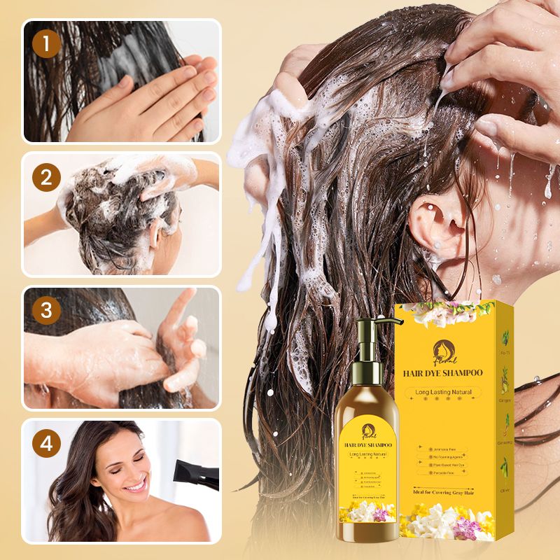 ❤️❤️2025 Heiße Produkte❤️ Lang anhaltende natürliche Haarfarbe Shampoo