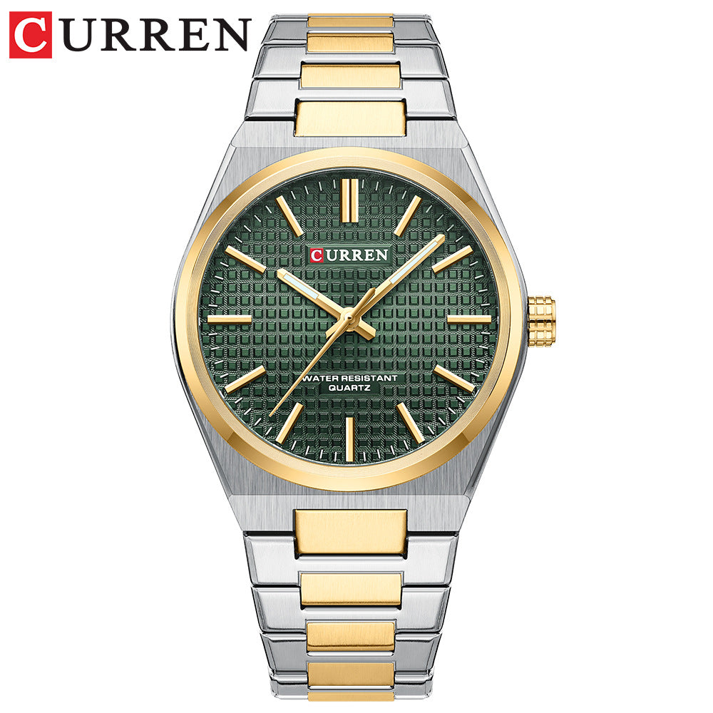 💎Herrenuhr mit einfachem Business-Stahlarmband