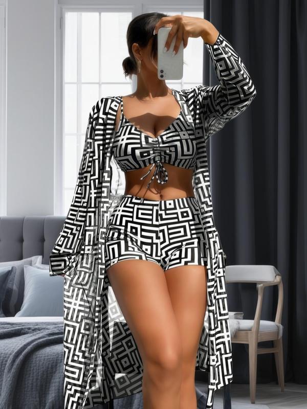 💕Damen-Badeanzug-Set 3-teilig