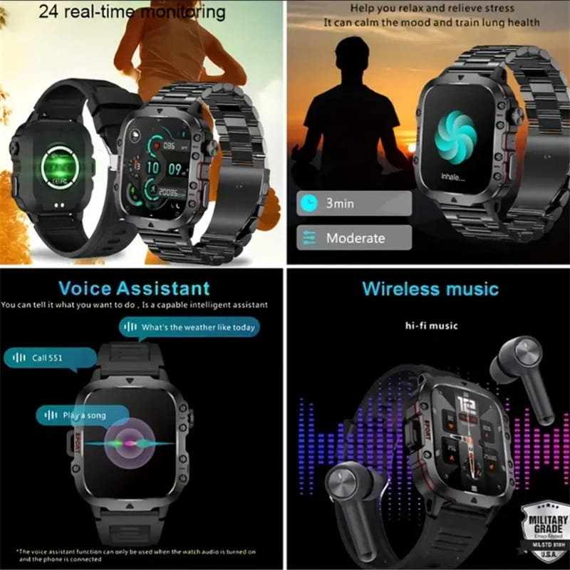 Robuste Outdoor-Smartwatch – über 100 Sportmodi