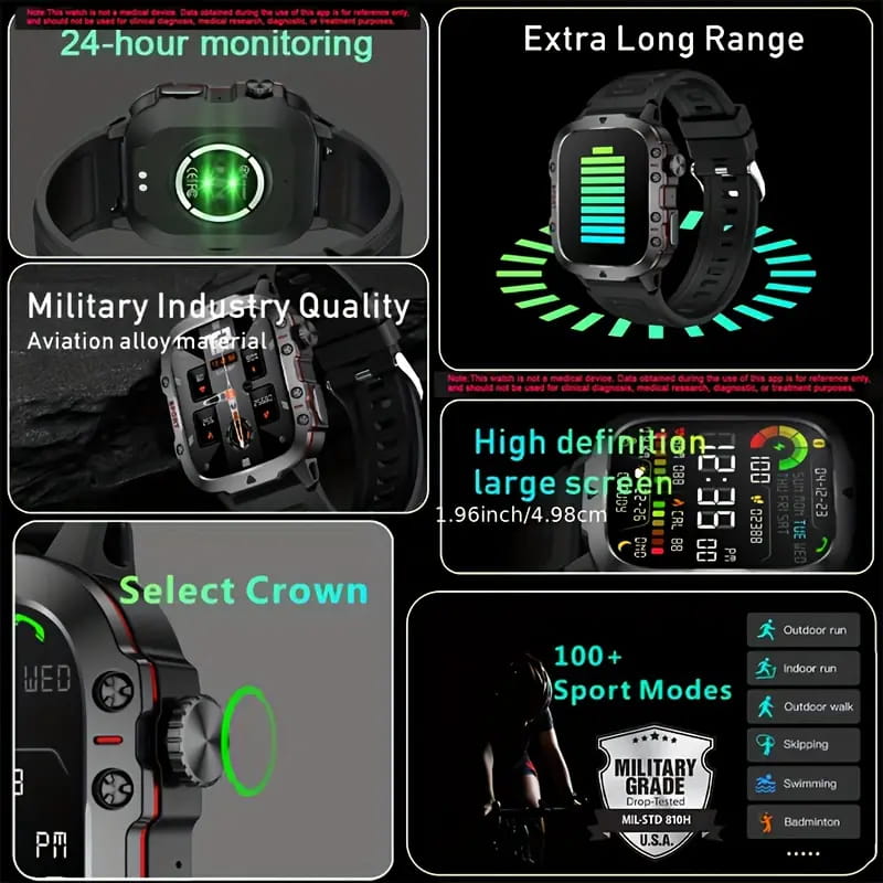 Robuste Outdoor-Smartwatch – über 100 Sportmodi
