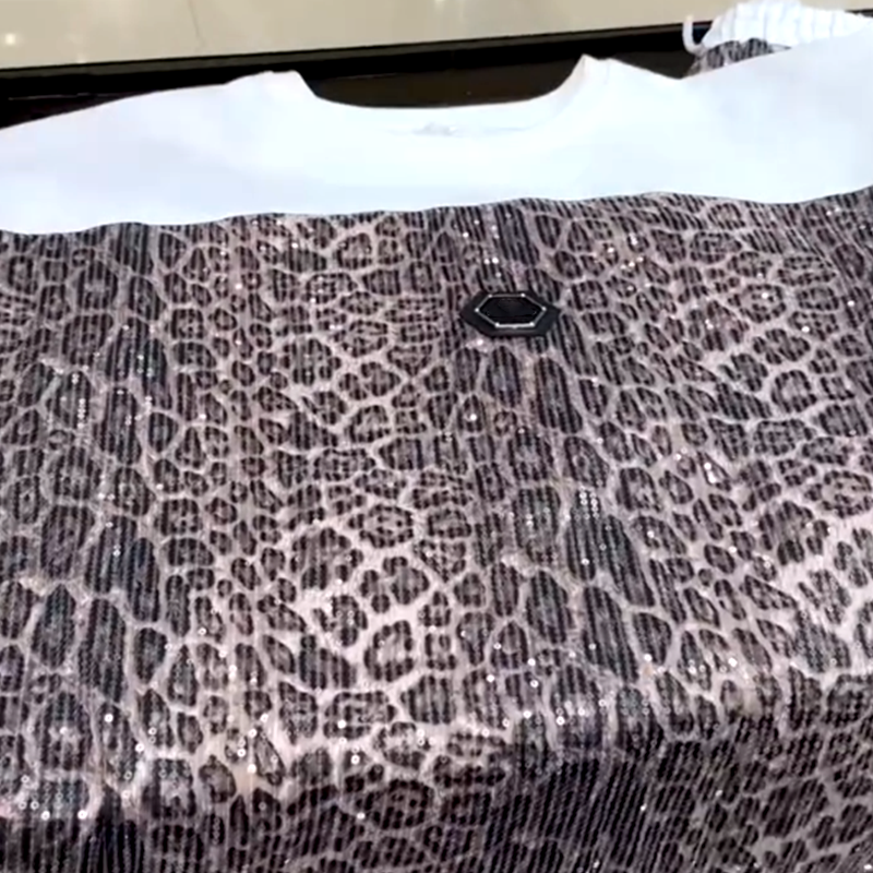 Modisches zweiteiliges Set für Damen mit Leopardenmuster und bequemer, lockerer Passform