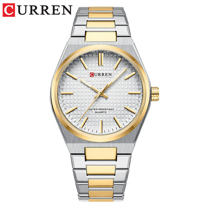 💎Herrenuhr mit einfachem Business-Stahlarmband