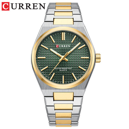 💎Herrenuhr mit einfachem Business-Stahlarmband