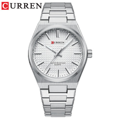 💎Herrenuhr mit einfachem Business-Stahlarmband