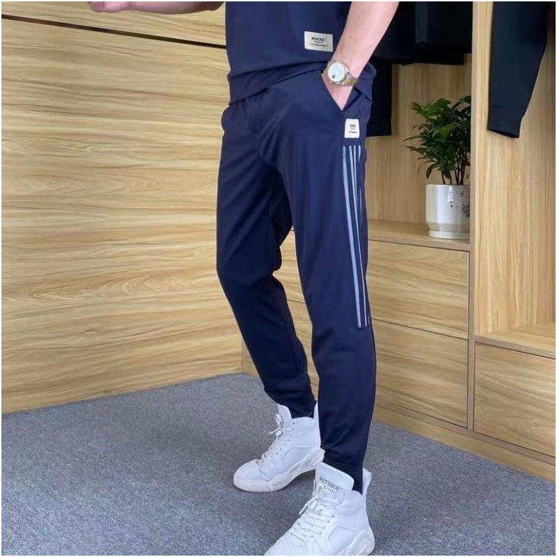 👖Herren High Stretch Kurzarm-Top  Jogginghose 2er-Set